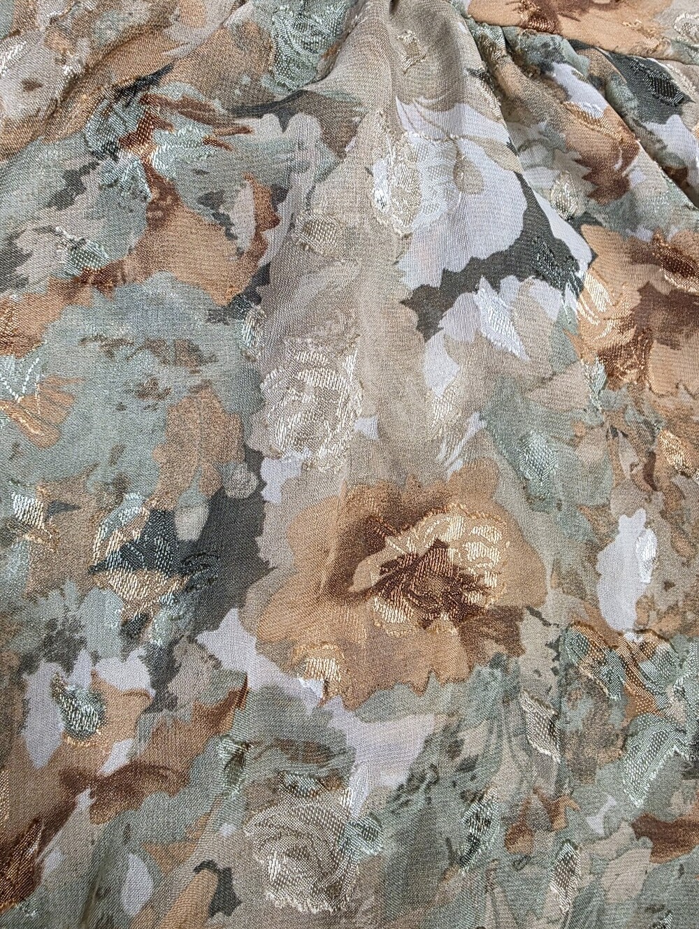 Luxxel Floral Metallic Cutout Ruffle Mini Dress S.  Sexy Summer Dress - Picture 11 of 12